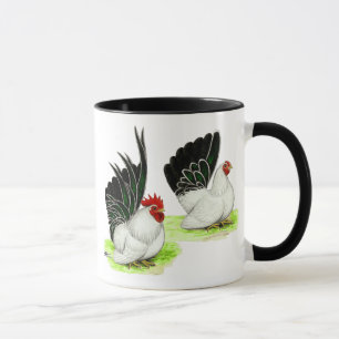 Japanese Black White Bantams Mug
