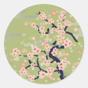 JAPANESE Blossom Classic Round Sticker