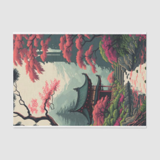 Japanese Blossom in Park Tissue Paper