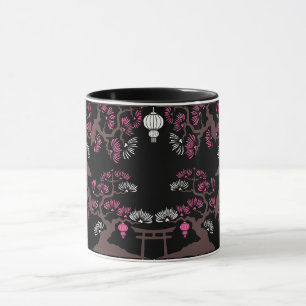 Japanese Blossom Print Home Decor Mug