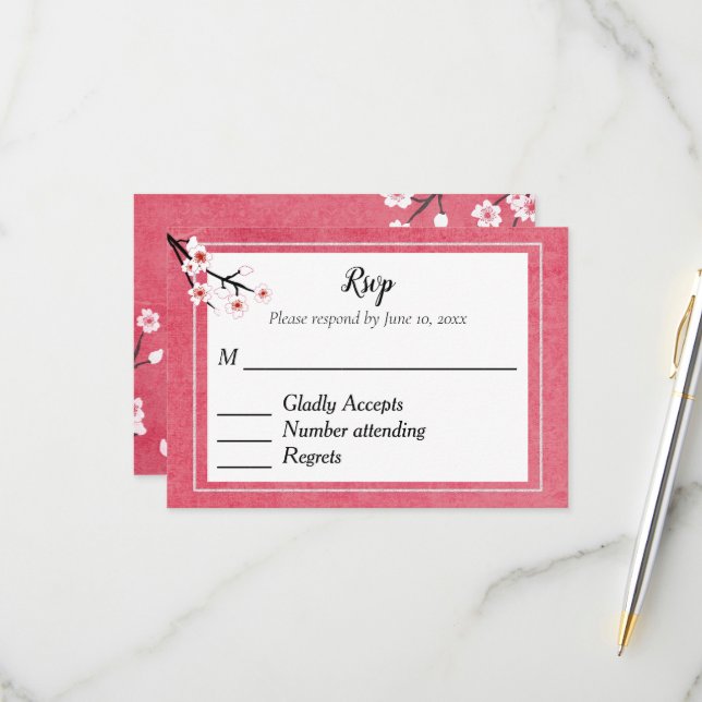 Japanese Blossom RSVP (Front/Back In Situ)