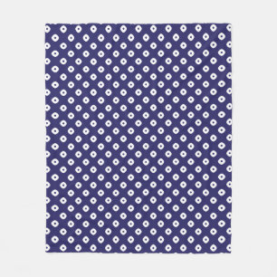 Japanese Blue Fleece Blanket