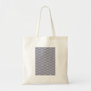 Japanese Blue Waves Seigaiha Sea Tote Bag