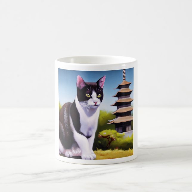 Japanese Bobtail Cat  Coffee Mug (Center)