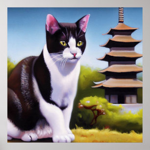 Japanese Bobtail Cat  Poster