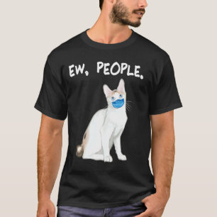 Japanese Bobtail Ew People Cat Wearing Face Mask T-Shirt