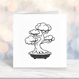 Japanese Bonsai Tree in a Tray Self-inking Stamp