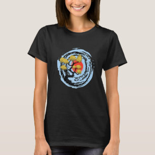 Japanese Bonsai Tree Over Japan Risinig Sun T-Shirt