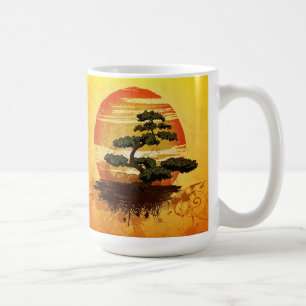 Japanese Bonsai Tree Sunset Coffee Mug