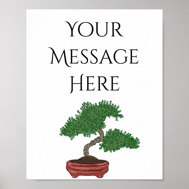 Japanese Bonsai Tree Wedding Poster (Front)