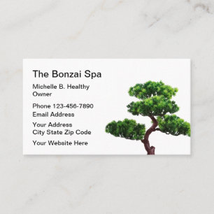 Japanese Bonzai Spa Theme Business Card