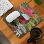 Japanese Botanical Garden Scene Mouse Mat<br><div class="desc">Brighten up your computer work space with this vertically oriented mouse pad that features the photo image of an autumn setting in a Japanese garden including a red,  miniature Shinto shrine and Japanese lantern. Photo: Point Defiance Park Japanese Garden</div>