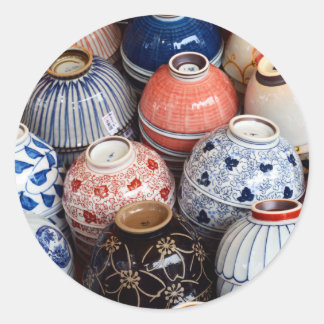 Japanese Bowls: Tokyo Classic Round Sticker