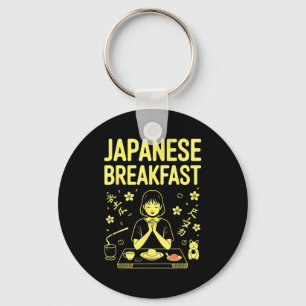 Japanese Breakfast Zen Morning Miso Rice Tea Graph Key Ring