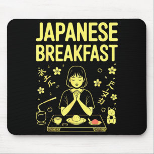 Japanese Breakfast Zen Morning Miso Rice Tea Graph Mouse Mat
