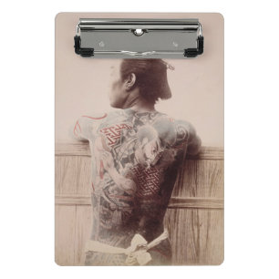 Japanese Bridegroom's Tattoos, c.1880 (photo) Mini Clipboard