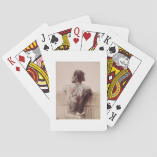 Japanese Bridegroom's Tattoos, c.1880 (photo) Playing Cards