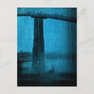 Japanese Bridge at Night 2 Postcard