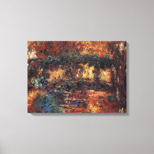 Japanese Bridge by Claude Monet, Vintage Fine Art Canvas Print