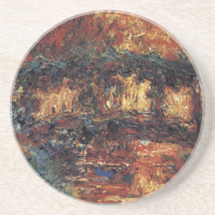 Japanese Bridge by Claude Monet, Vintage Fine Art Coaster