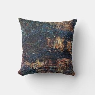 Japanese Bridge by Claude Monet, Vintage Fine Art Cushion