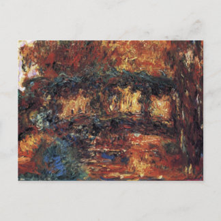 Japanese Bridge by Claude Monet, Vintage Fine Art Postcard