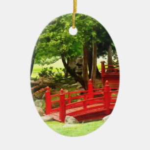 Japanese Bridge Ceramic Tree Decoration