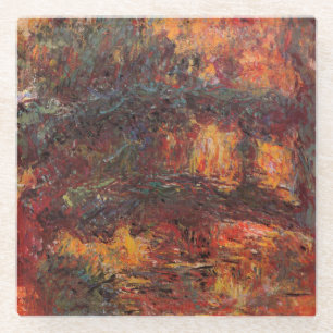 Japanese Bridge - Claude Monet - c1920 Glass Coaster