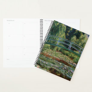 Japanese Bridge over Water Lily Pond by Monet Planner