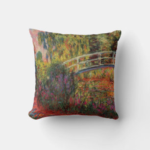 Japanese Bridge Water Lily Pond Monet Fine Art Cushion