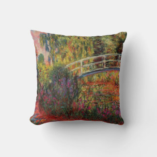 Japanese Bridge Water Lily Pond Monet Fine Art Cushion