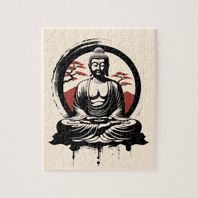 Japanese Buddha Zen  Jigsaw Puzzle (Vertical)