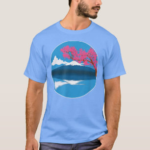 Japanese Bullet trains Japan Mountain art Sakura F T-Shirt
