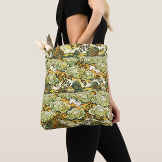 Japanese Bunnies in a Cabbage Garden Tote Bag