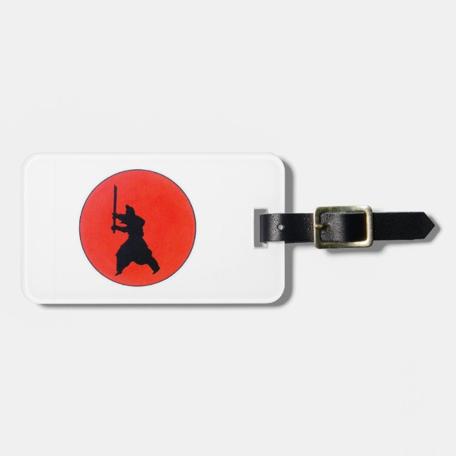Japanese Bushido Coaster Luggage Tag (Front Horizontal)