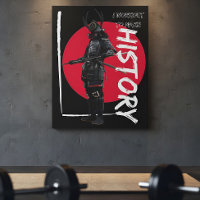 Japanese Bushido Decor - Retro Rising Sun Samurai