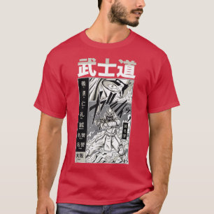 Japanese Bushido Samurai Warrior  Manga Fighter  T-Shirt