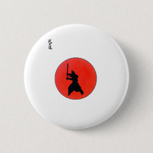 Japanese Bushido Way Of The Warrior 6 Cm Round Badge