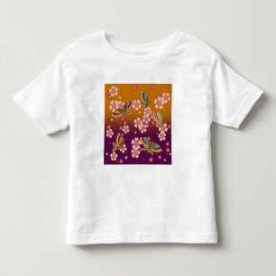 Japanese Butterflies Amid Sakura Blossoms Toddler T-Shirt