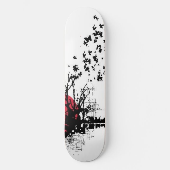 Japanese Butterflies Skateboard (Front)