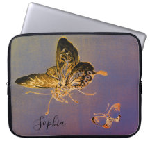 JAPANESE BUTTERFLY CUSTOM NAME Electronics Bag