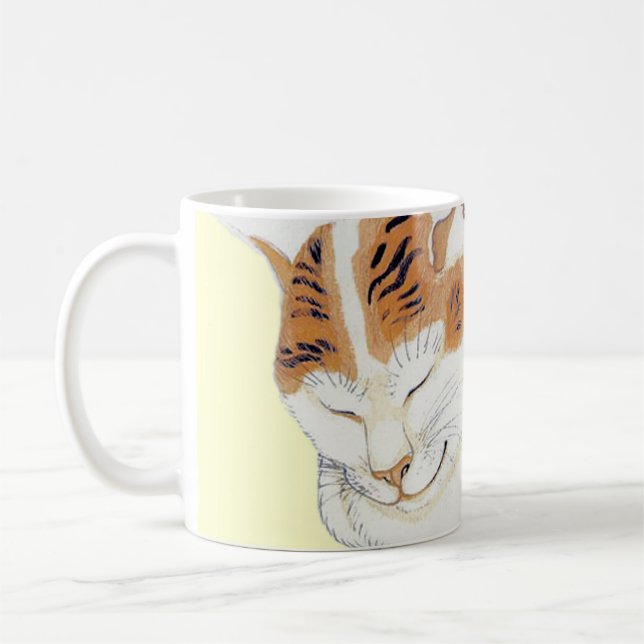 Japanese Calico Cat Quote Gift Mug (Left)