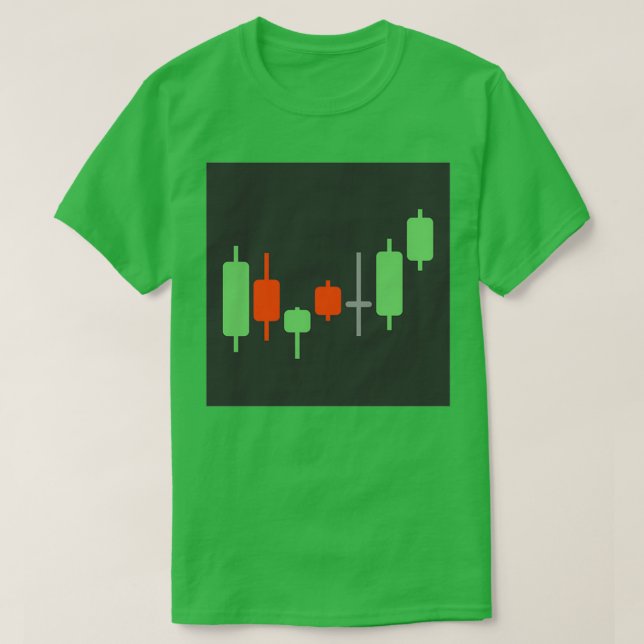 japanese candlestick graph T-Shirt (Design Front)