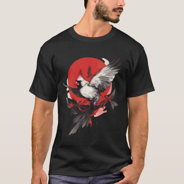 Japanese Cardinal Red Sun Minimalist Art. Part 1/3 T-Shirt (Front)
