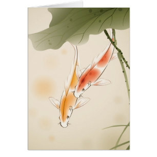 Japanese Carp fishes swimming in lotus pond