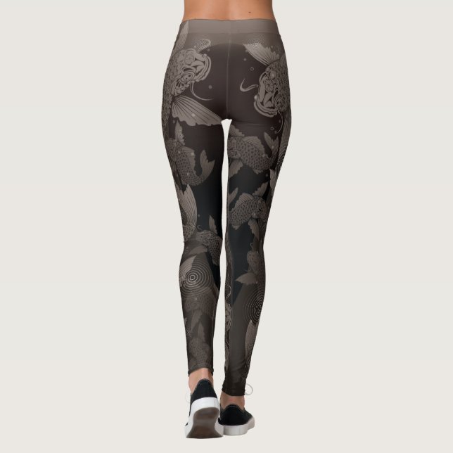 Japanese carp_line4@miyasan leggings (Back)