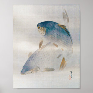 Japanese Carp, Watanabe Seitei Poster