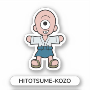 Japanese Cartoon One-Eyed Yokai Hitotsume-kozo