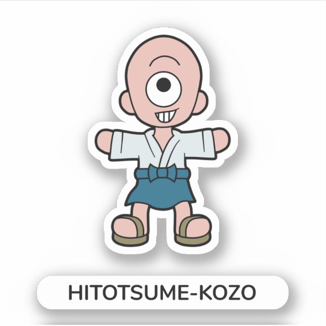 Japanese Cartoon One-Eyed Yokai Hitotsume-kozo (Front)