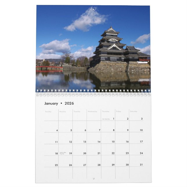 Japanese Castles Calendar 2015 (Jan 2026)
